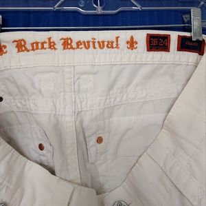 Rock Revival Classic cargo shorts, 36x24, White